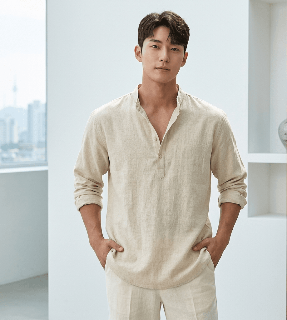 Camisa casual para hombre, camisa de algodón y lino, tops holgados, camiseta de manga larga, camisa casual para primavera y otoño, elegantes camisas para hombre.